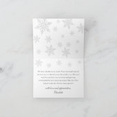 Baby It’s Cold Outside Pink Bow Bedankkaart (Binnen)