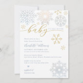 Baby It’s Cold Outside Winter Invitation Boy (Devant)