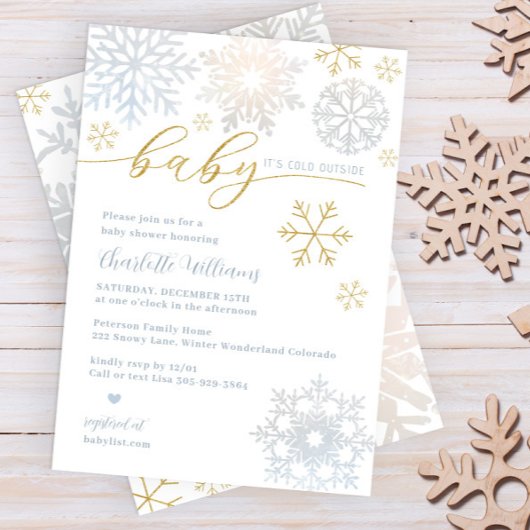 Baby It’s Cold Outside Winter Invitation Boy