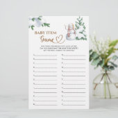 Baby Item Game Winter Baby shower Spel. (Staand voorkant)