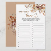 Baby Item Spel Baby in Bloom Baby shower (Voorkant / Achterkant)