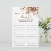 Baby Item Spel Baby in Bloom Baby shower (Staand voorkant)