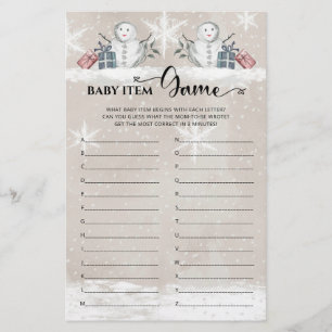 Baby Item Spel Sneeuwman Baby shower