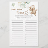 Baby Item Spel Teddy Bear Baby shower (Voorkant)