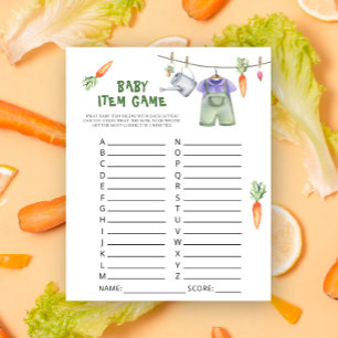 Baby Item spel. Veggie Baby shower spel