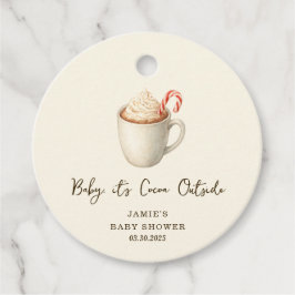 Baby, It's Cocoa Outside Baby Shower  Bedankjes Labels