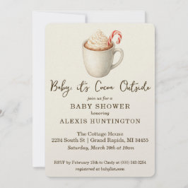 Baby, it's Cocoa Outside Baby Shower Invitation Kaart