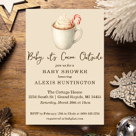 Baby, it's Cocoa Outside Baby Shower Invitation Kaart