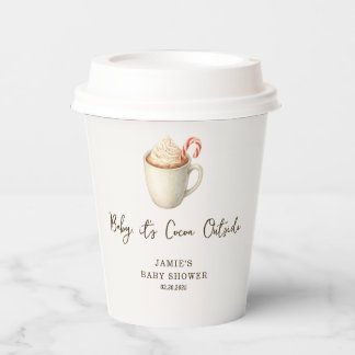 Baby, It's Cocoa Outside Baby Shower Paper Cups Papieren Bekers