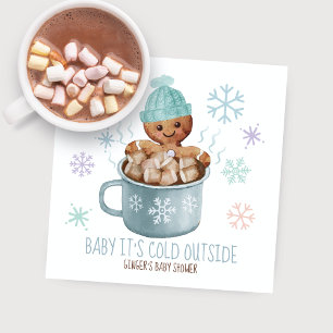 Baby It's Cold Cookies & Cocoa Jongens Baby Shower Servet
