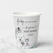 Baby It's Cold Outside Arctic Animal Shower Winter Papieren Bekers (Achterkant)