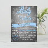 Baby It's Cold Outside Baby shower Invitation (Debout devant)