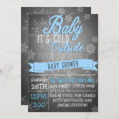 Baby It's Cold Outside Baby shower Invitation (Devant / Derrière)