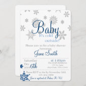 Baby It's Cold Outside Baby shower Invitation (Devant / Derrière)