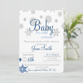 Baby It's Cold Outside Baby shower Invitation (Debout devant)
