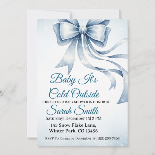 Baby It's Cold Outside Baby shower Invitation (Devant)