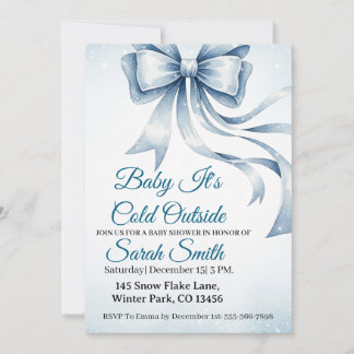 Baby It's Cold Outside Baby shower Invitation