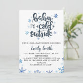 Baby It's Cold Outside Baby shower Invitation (Debout devant)