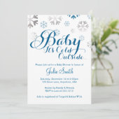 Baby It's Cold Outside Baby shower Invitation (Debout devant)