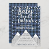 Baby It's Cold Outside Baby shower Invitation (Devant / Derrière)