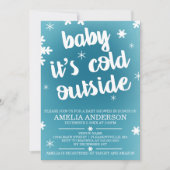 Baby It's Cold Outside Baby shower Invitation (Devant)