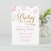 Baby It's Cold Outside Baby shower Invitation (Debout devant)