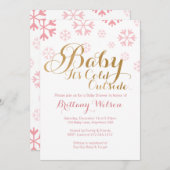 Baby It's Cold Outside Baby shower Invitation (Devant / Derrière)
