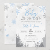 Baby It's Cold Outside Baby shower Invitation (Devant / Derrière)
