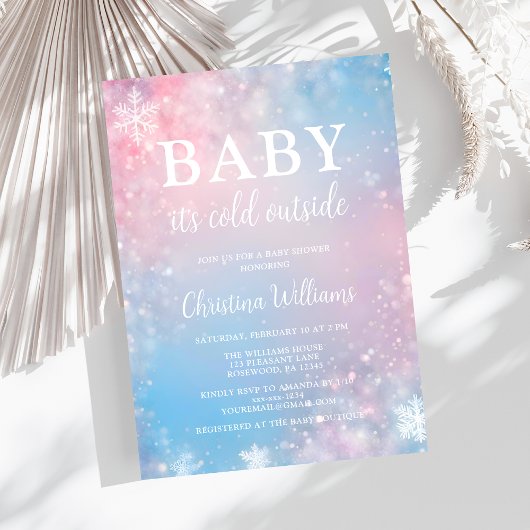 Baby It's Cold Outside Baby shower Invitation