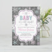 Baby It's Cold Outside Baby shower Invitation (Debout devant)