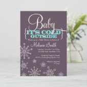 Baby It's Cold Outside Baby shower Invitation (Debout devant)