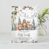 Baby It's Cold Outside Baby shower Invitation (Debout devant)