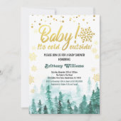 Baby It's Cold Outside Baby shower Invitation (Devant)