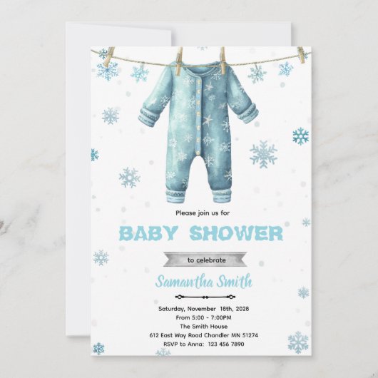 Baby Its Cold Outside Baby Shower Invitation (Devant)