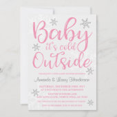Baby It's Cold Outside Baby shower Invitation - Ro (Devant)