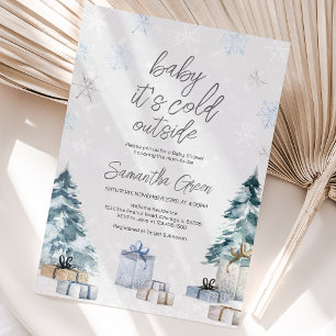 Baby It's Cold Outside Baby Shower Kaart