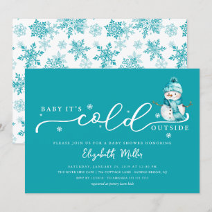 Baby It's Cold Outside Baby Shower Kaart