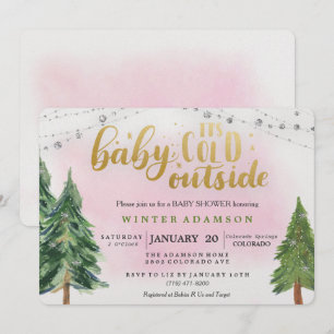 Baby It's Cold Outside Baby Shower Uitnodiging