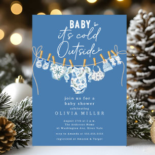 Baby It's Cold Outside Baby Shower Uitnodiging