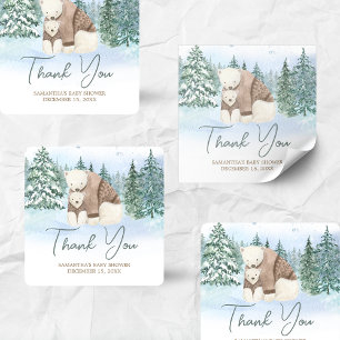 Baby It's Cold Outside Baby Shower Vierkante Sticker