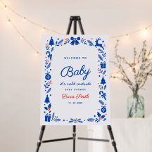 Baby It's Cold Outside blauwe winter baby shower