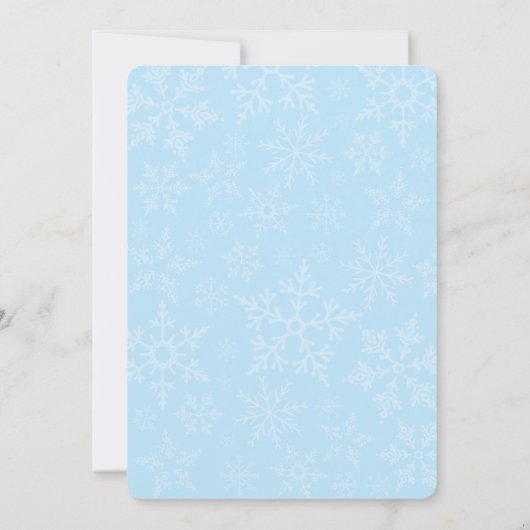 Baby It's Cold Outside Blue Boy Shower Invitation (Dos)