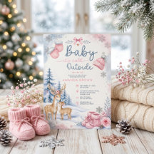 Baby It's Cold Outside Deer Woodland Baby Shower