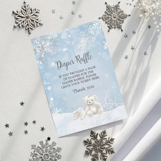 Baby It's Cold Outside Diaper Raffle Baby Shower Informatiekaartje