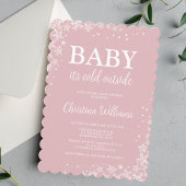 Baby It's Cold Outside Girl Baby shower Invitation