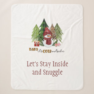 Baby It's Cold Outside Kerst Persoonlijk Sherpa Deken