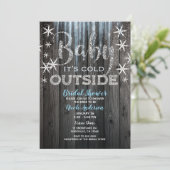 Baby it's Cold Outside Landelijke Winter Bruidsuit Kaart (Staand voorkant)