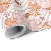 Baby It's Cold Outside Met Strepen Cadeaupapier (Rol Hoek)