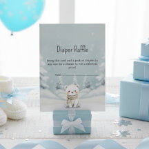 Baby It's Cold Outside Polar Bear Diaper Raffle 