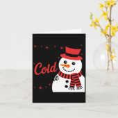 Baby It's Cold Outside Retro Christmas Long Sleeve Kaart (Gele Bloem)